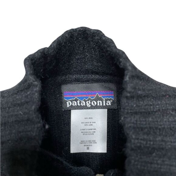PATAGONIA Wool Zip Up Sweater Black Women's Size Medium - Picture 6 of 6
